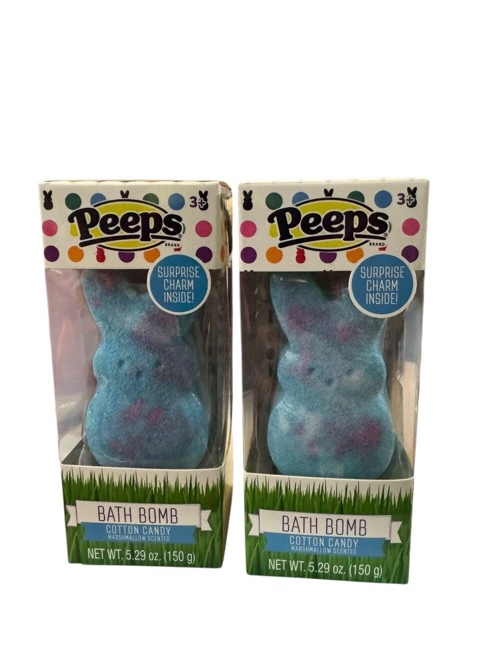 Peeps Easter Bath Bomb with Surprise Charm Inside Cotton Candy Scent Lot of 2